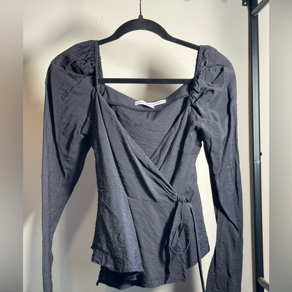HYFVE Charcoal Wrap Blouse